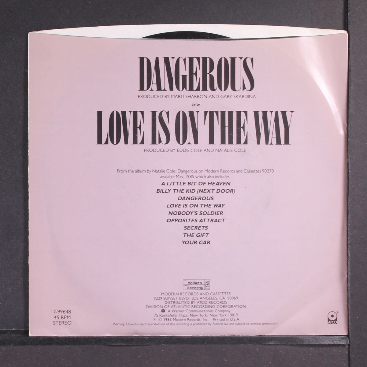 dangerous / same by NATALIE COLE