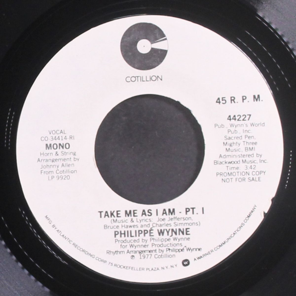 take me as i am / mono by PHILIPPE WYNNE