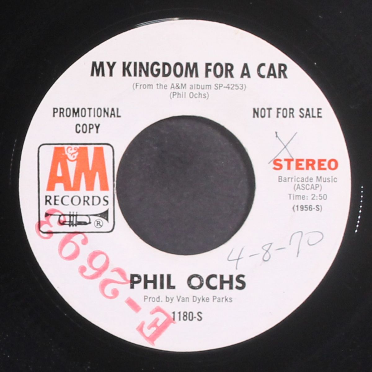 one way ticket home / my kingdom for a car by PHIL OCHS