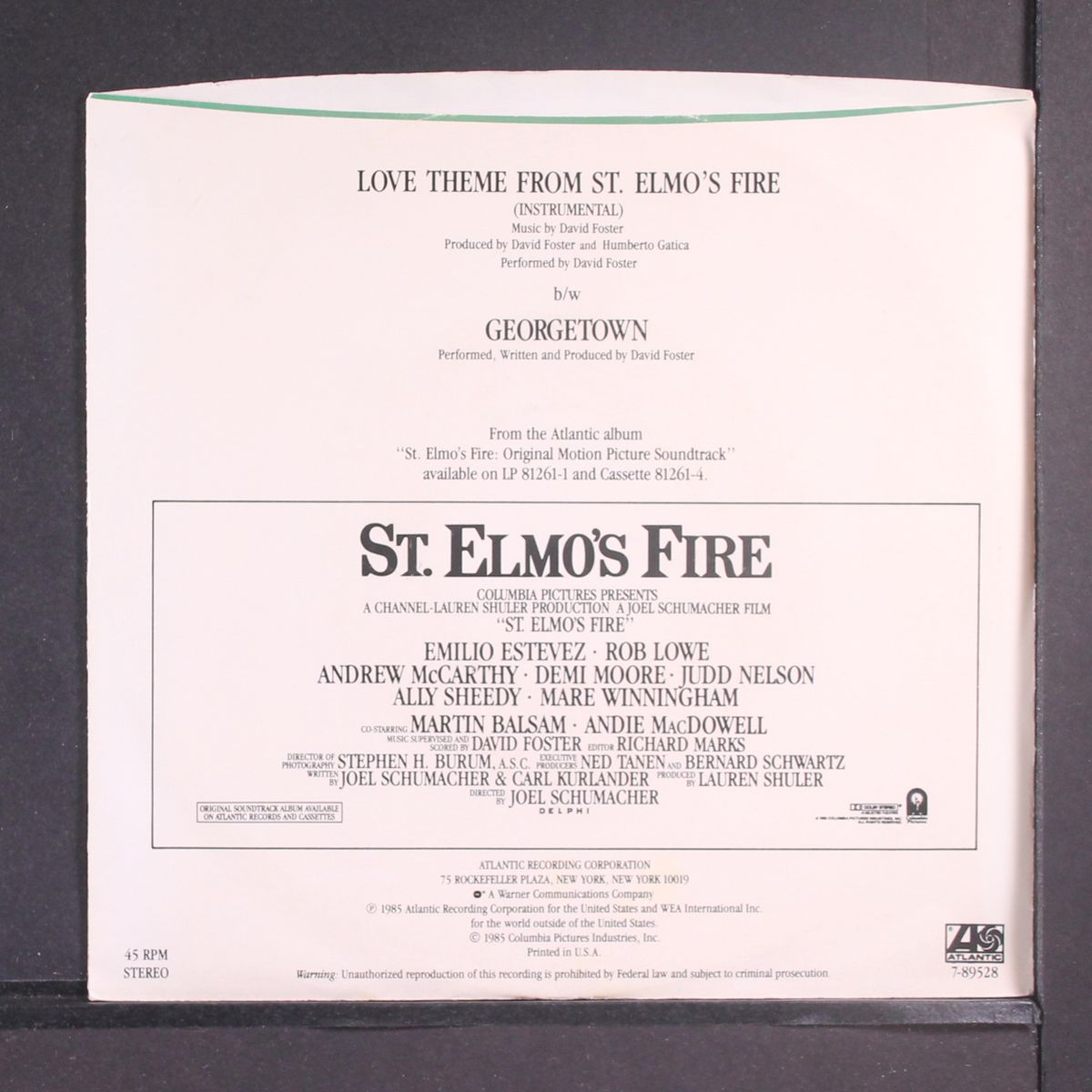 love theme from st. elmo's fire / georgetown by DAVID FOSTER