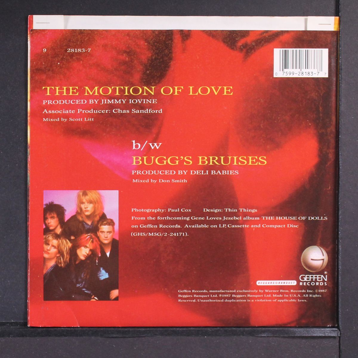 the motion of love / bugg's bruises by GENE LOVES JEZEBEL