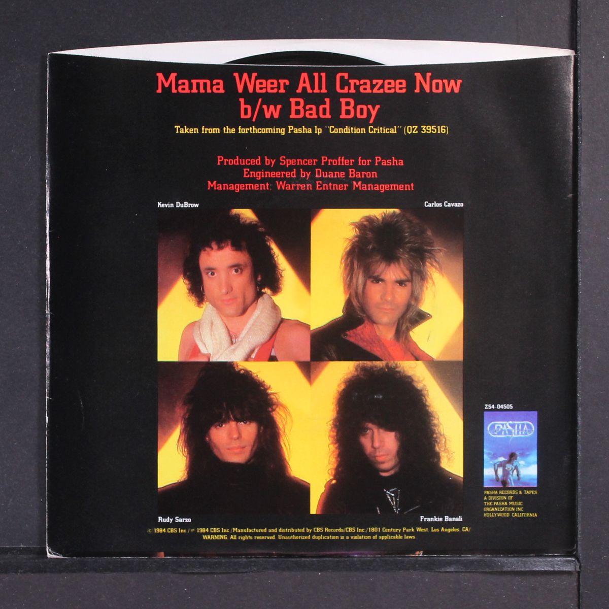 mama weer all crazee now / same by QUIET RIOT