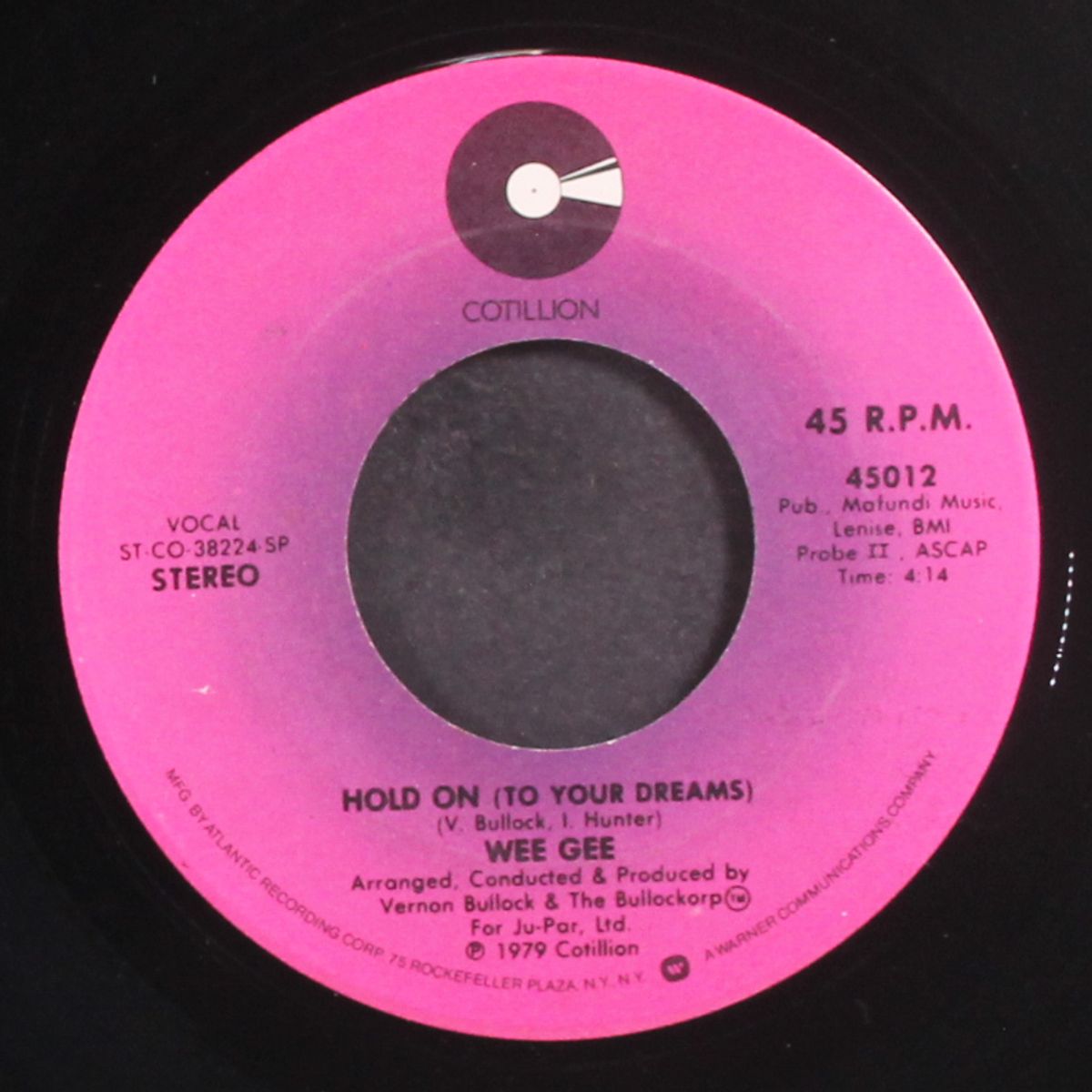 ain't nothin' missin' / hold on by WEE GEE