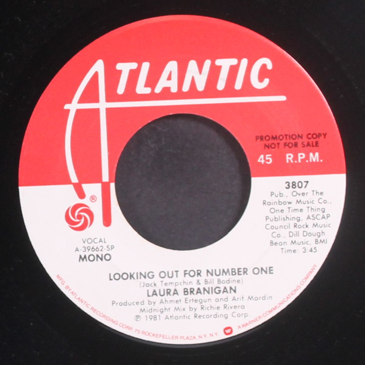 looking out for number one / mono by LAURA BRANIGAN