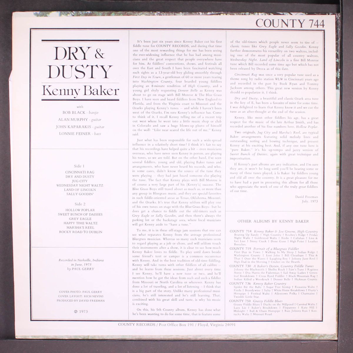dry & dusty by KENNY BAKER