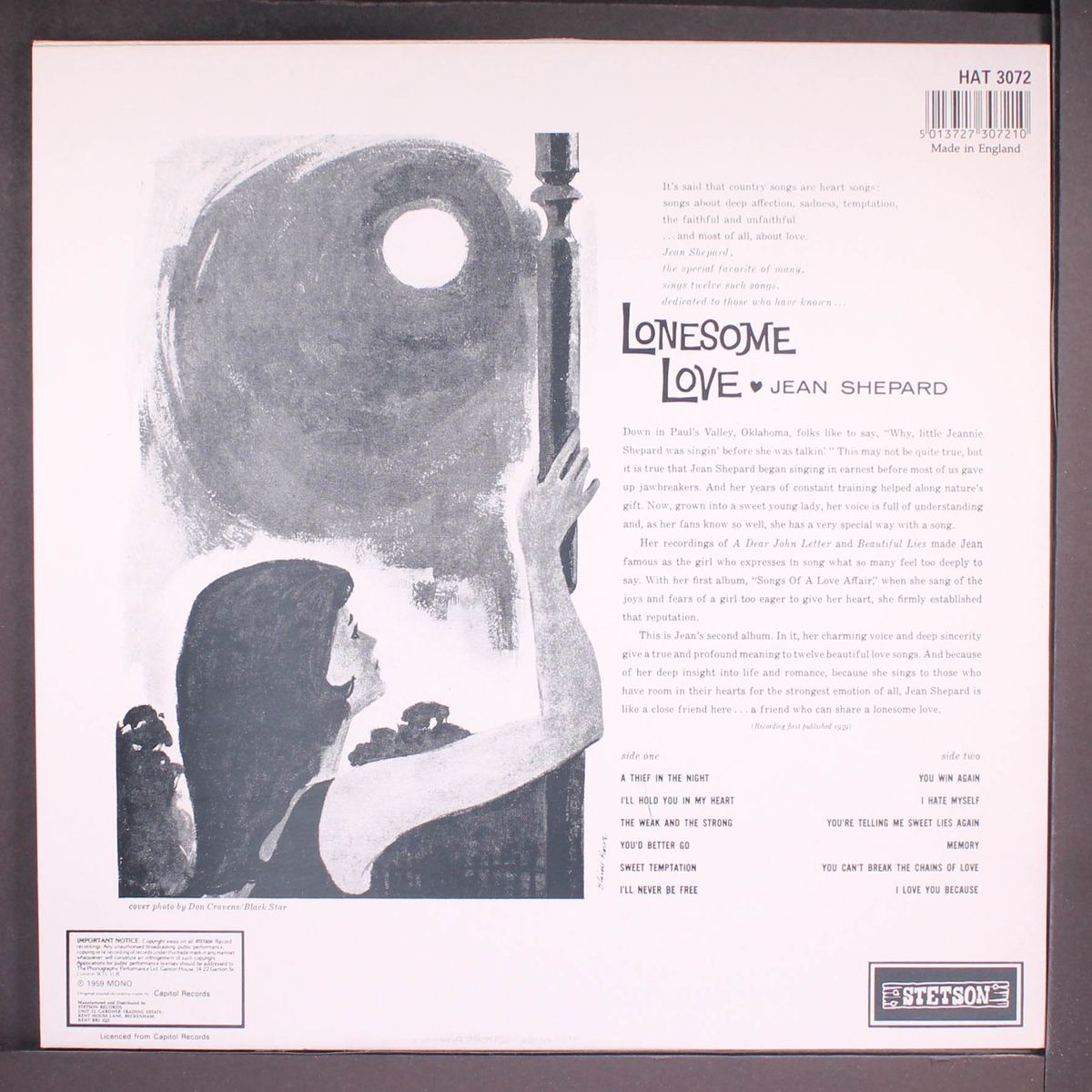 lonesome love by JEAN SHEPARD