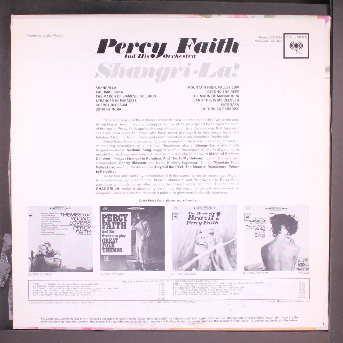 shangri-la! by PERCY FAITH