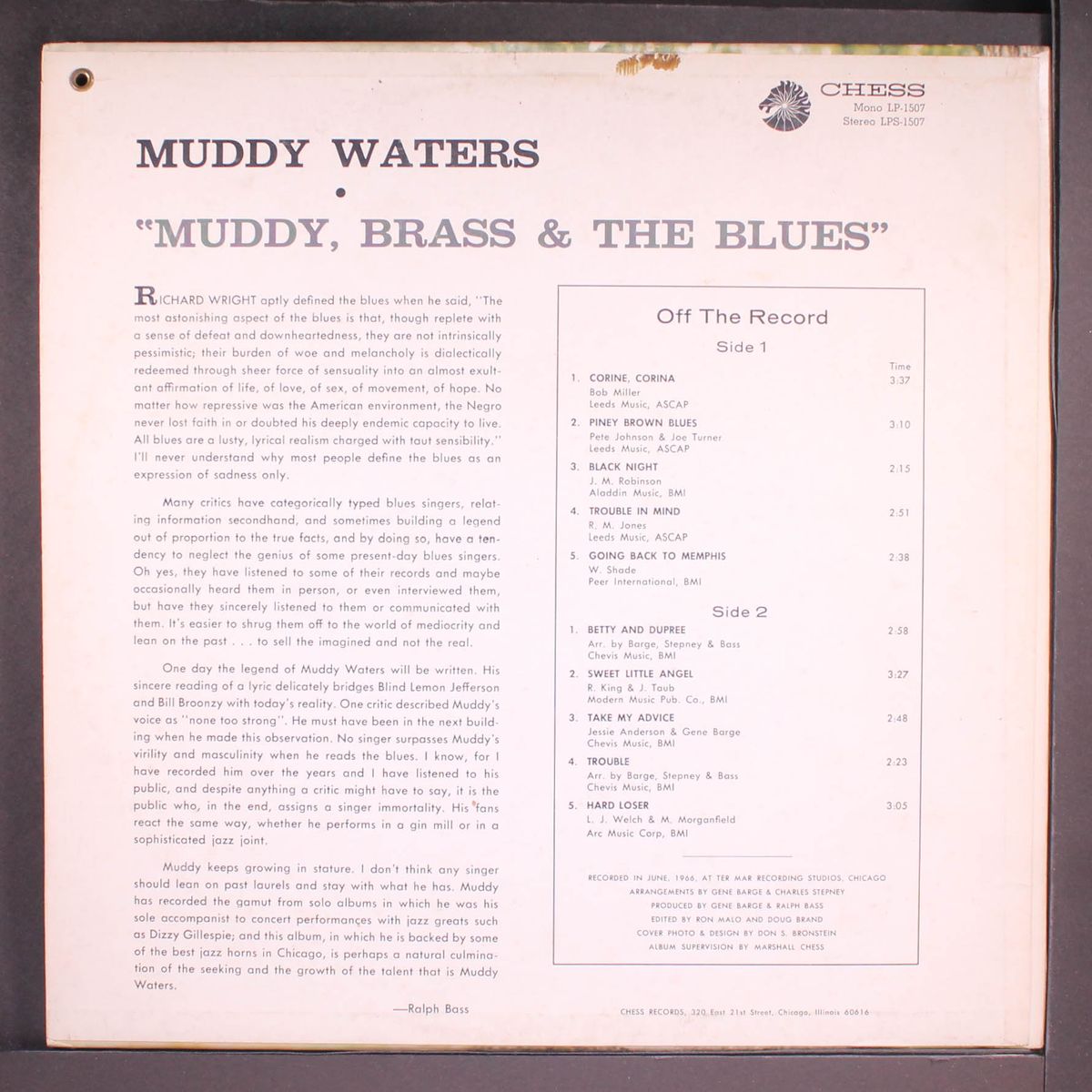 brass and the blues by MUDDY WATERS