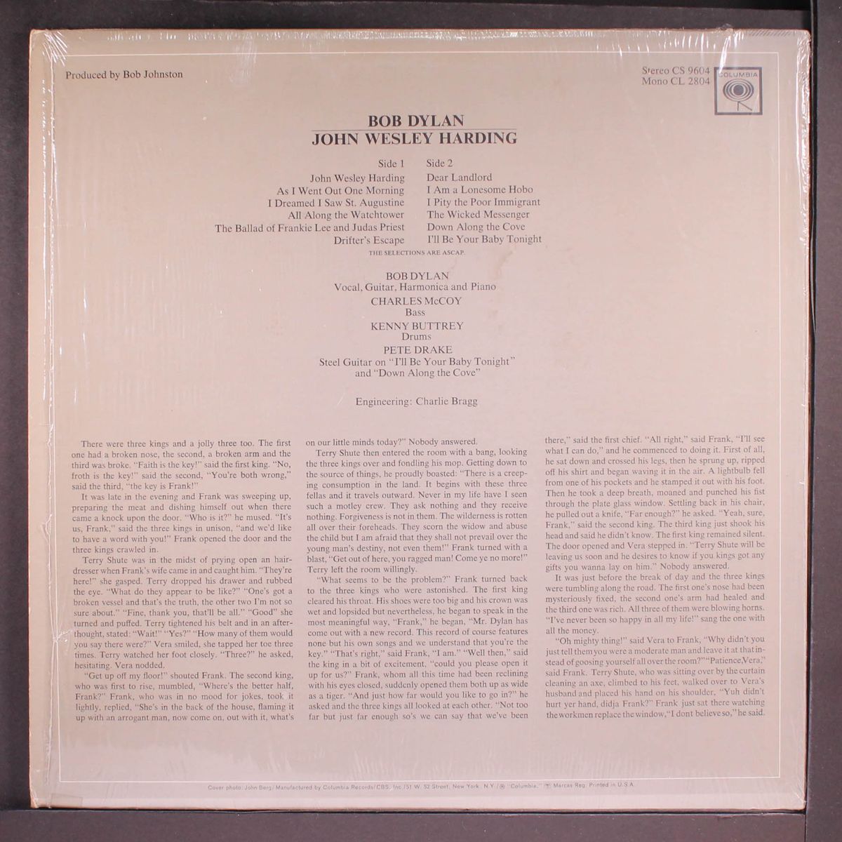john wesley harding by BOB DYLAN