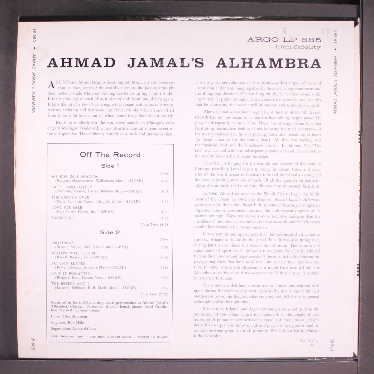 alhambra by AHMAD JAMAL
