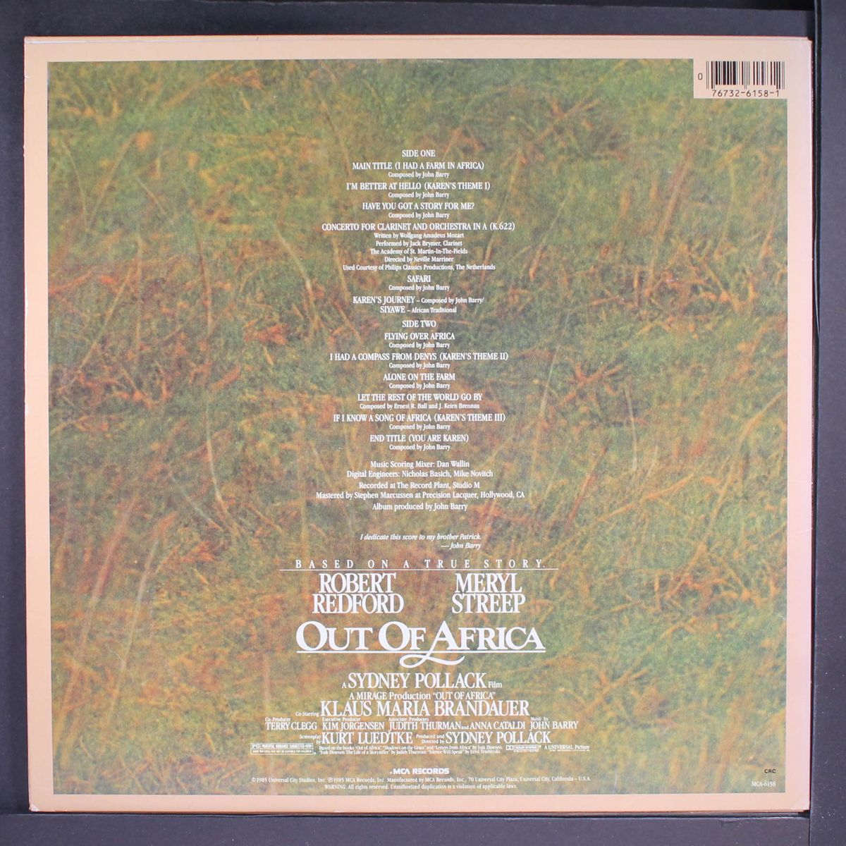 out of africa by SOUNDTRACK