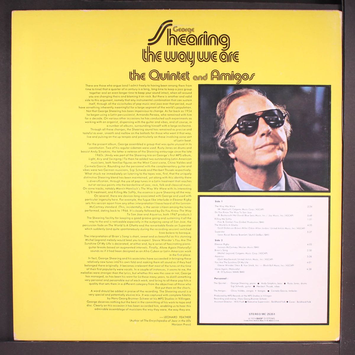the way we are by GEORGE SHEARING