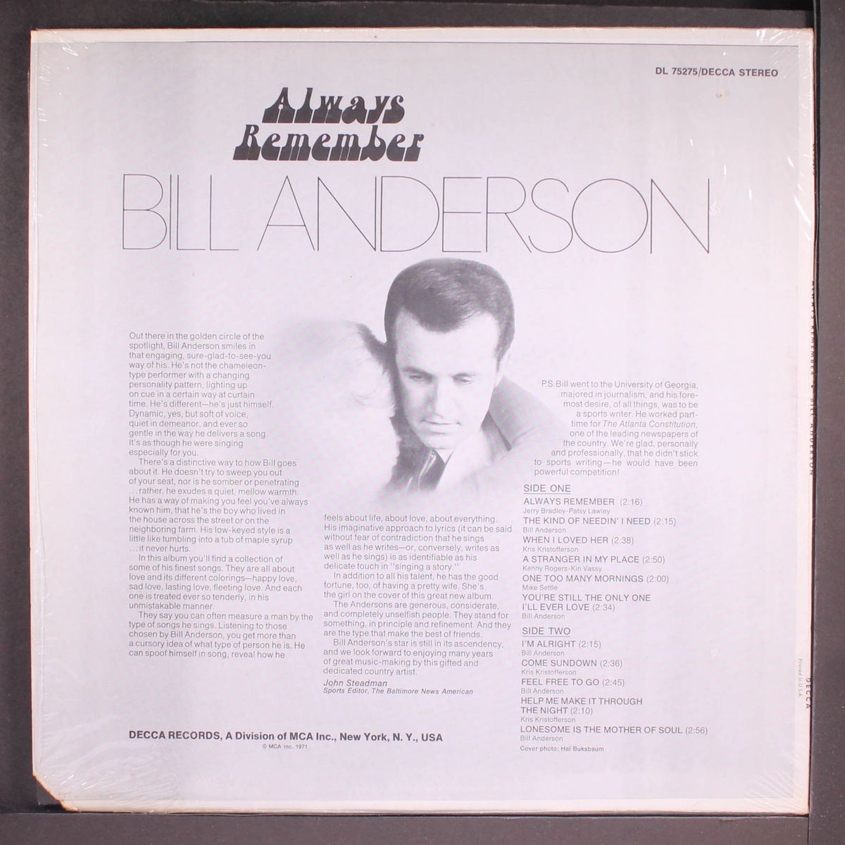 always remember by BILL ANDERSON