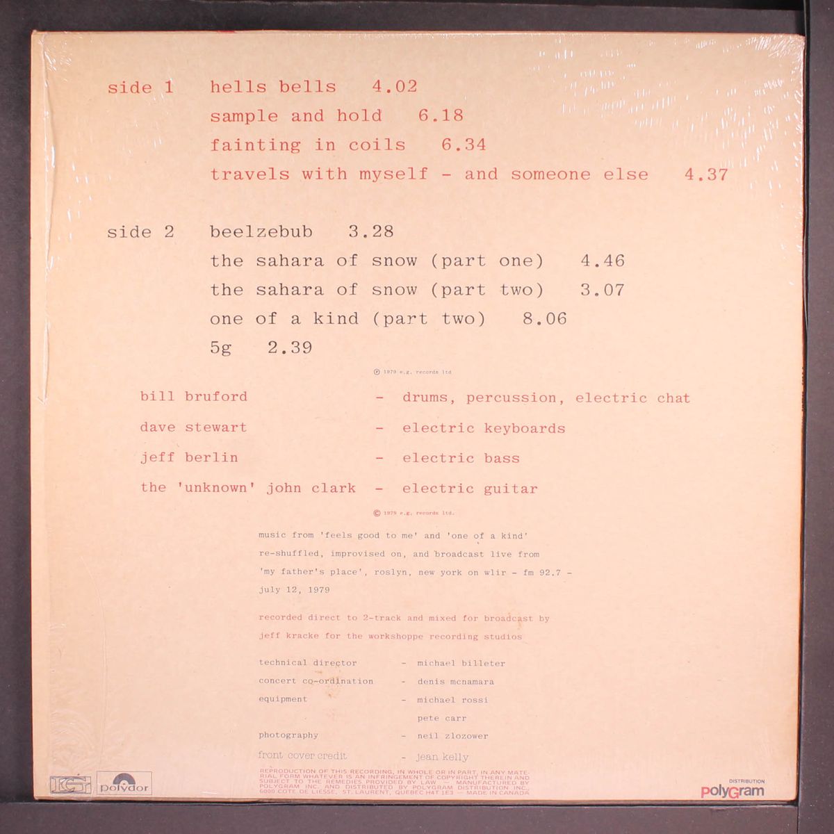 the bruford tapes by BILL BRUFORD