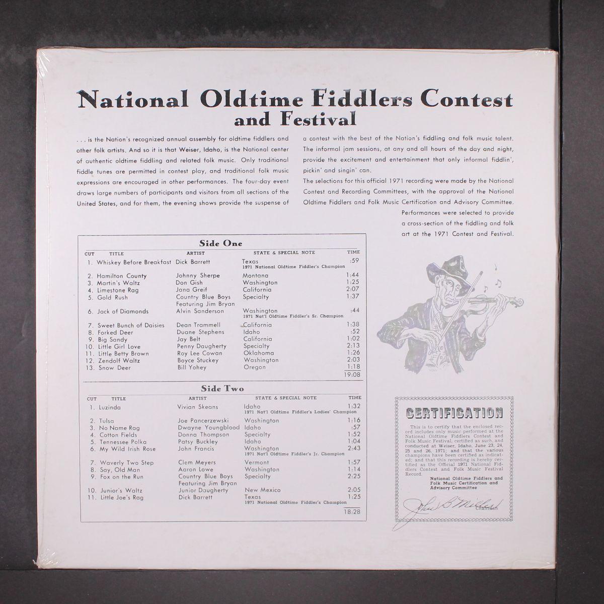 oldtime fiddling, 1971 by VARIOUS