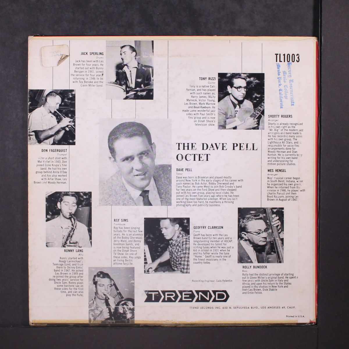 the dave pell octet plays a gallery of seldom heard tunes by irving be by DAVE PELL