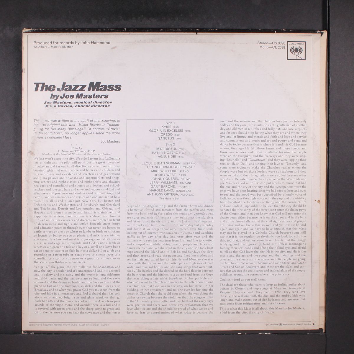 jazz mass by JOE MASTERS