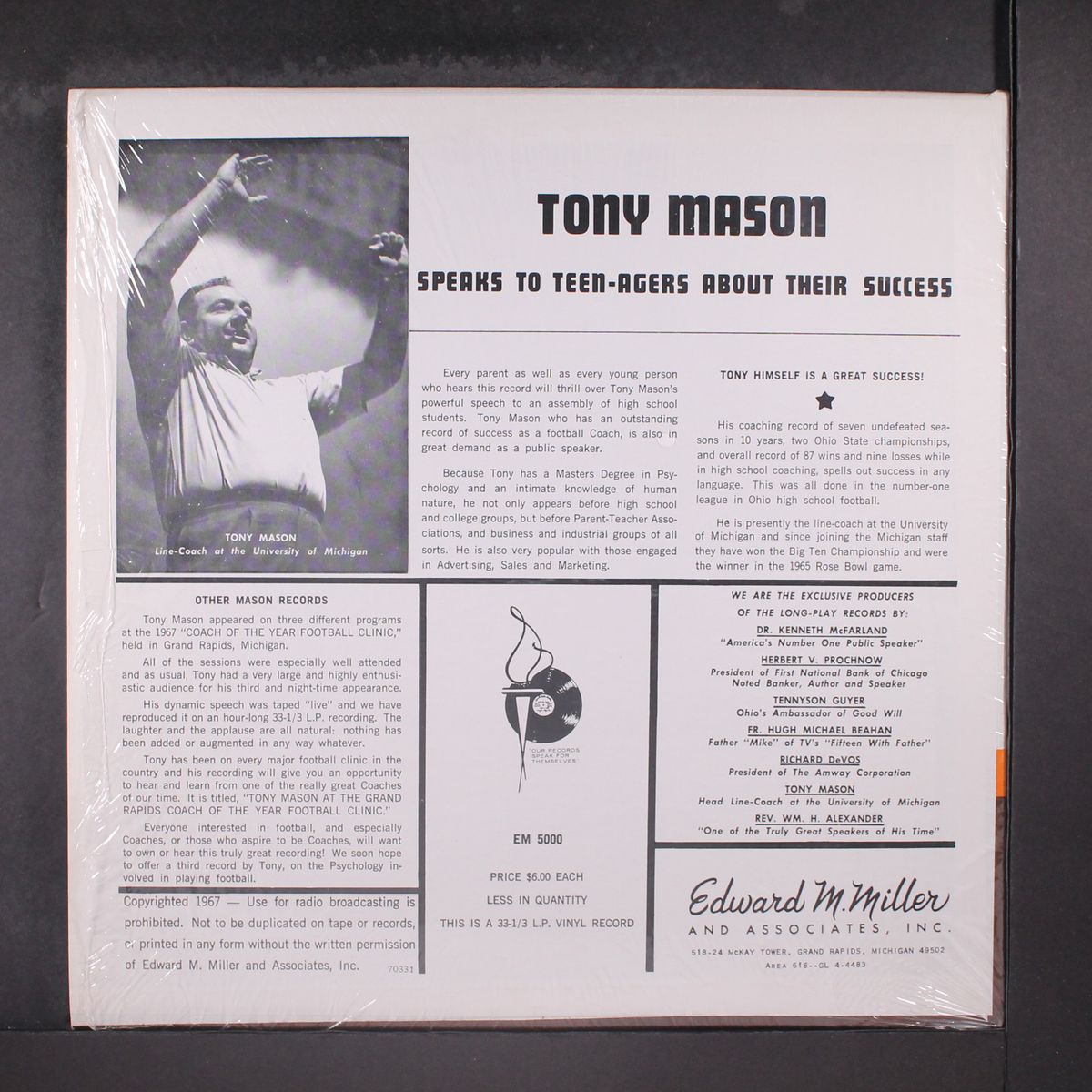 speaks to teen-agers about their success by TONY MASON