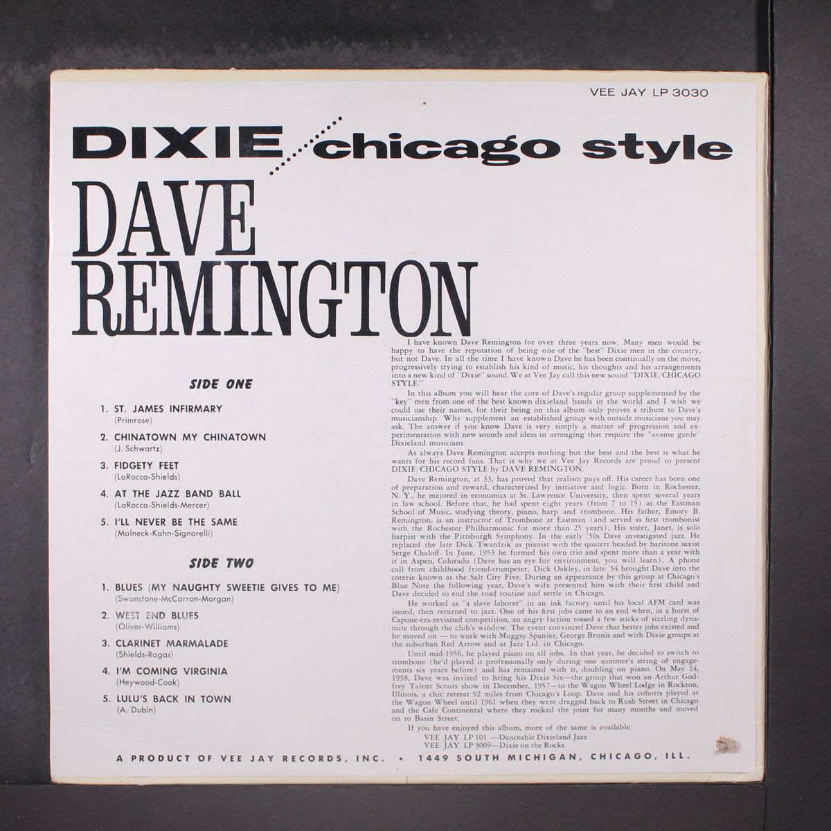 dixie / chicago style by DAVE REMINGTON