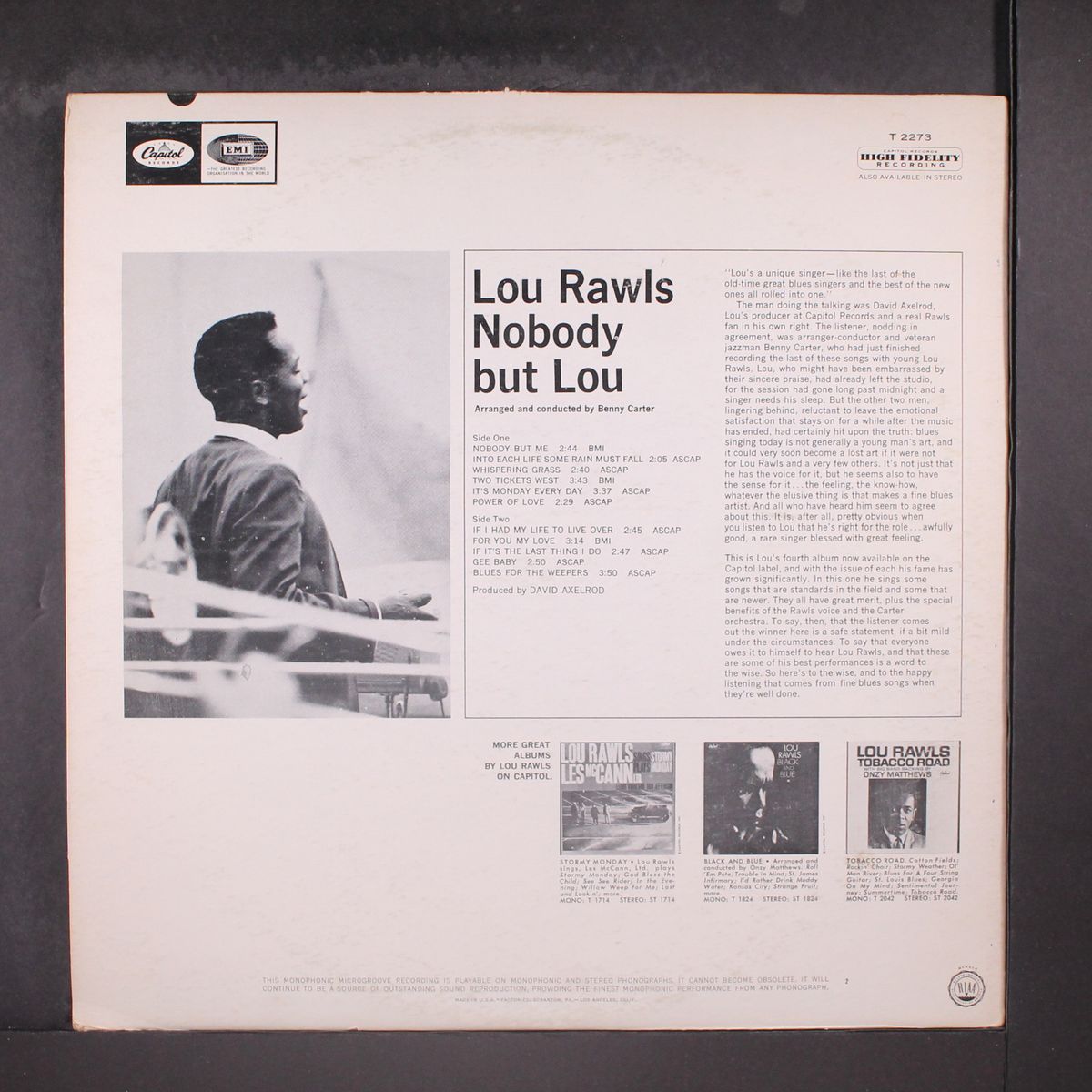 nobody but lou by LOU RAWLS
