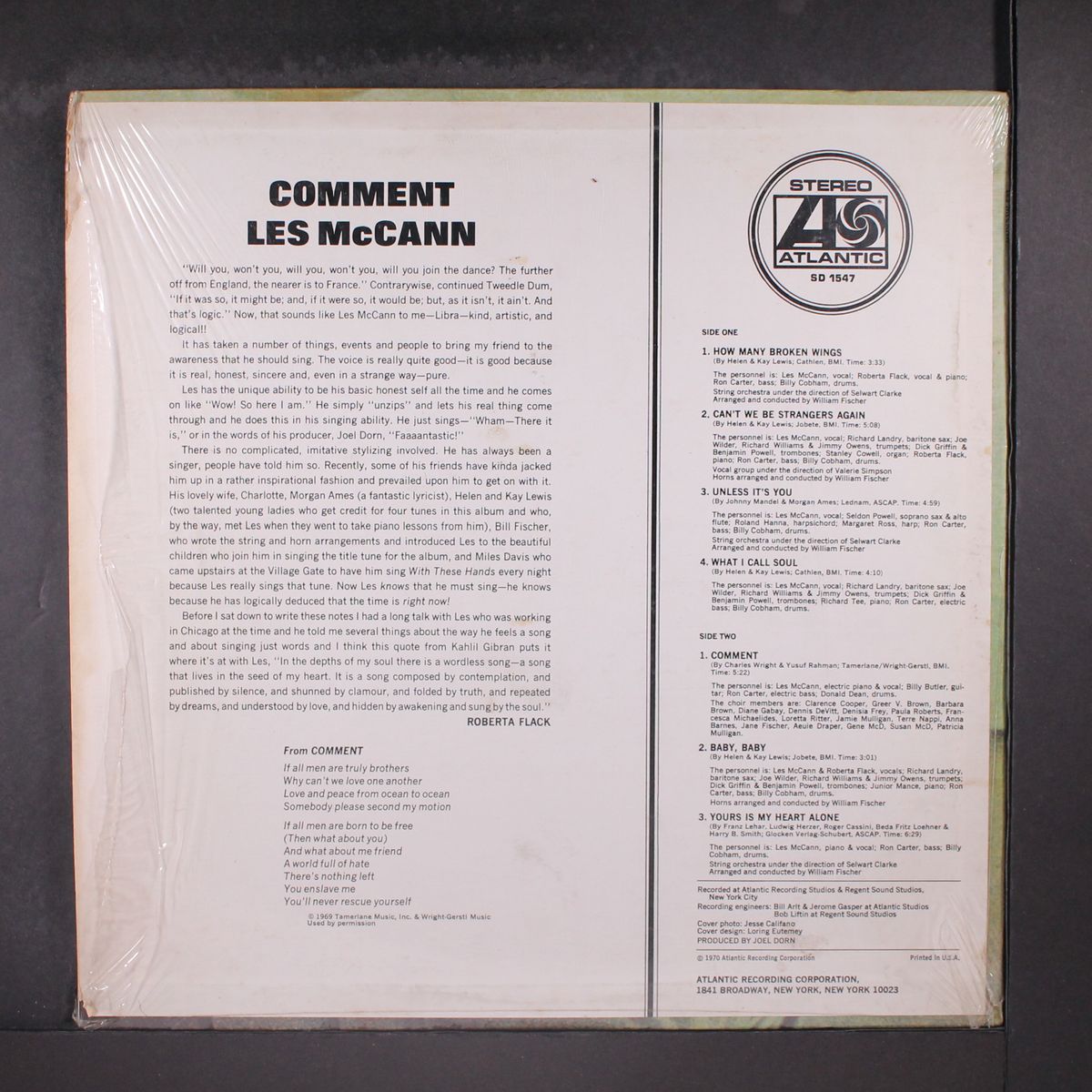 comment by LES MCCANN