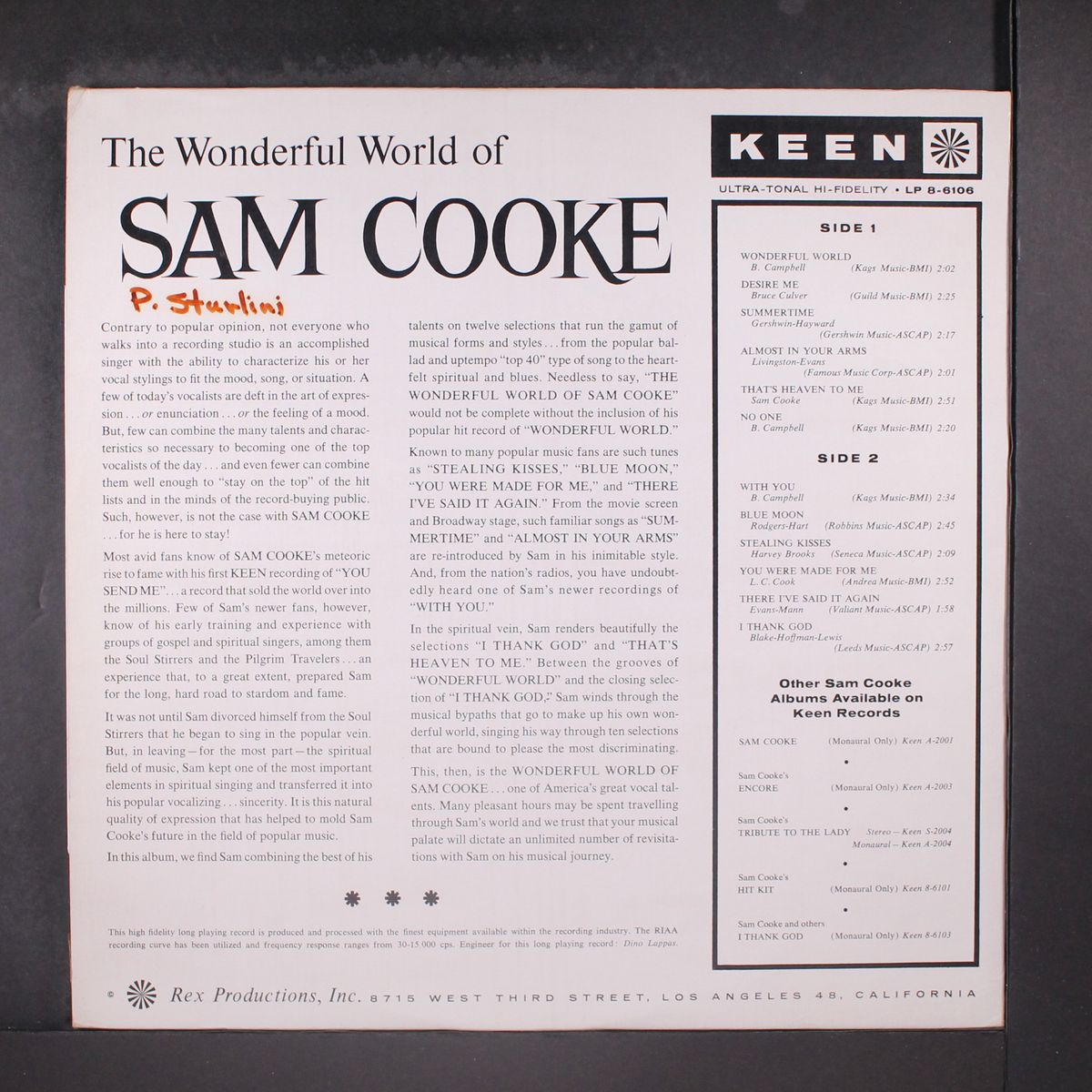 the wonderful world of by SAM COOKE