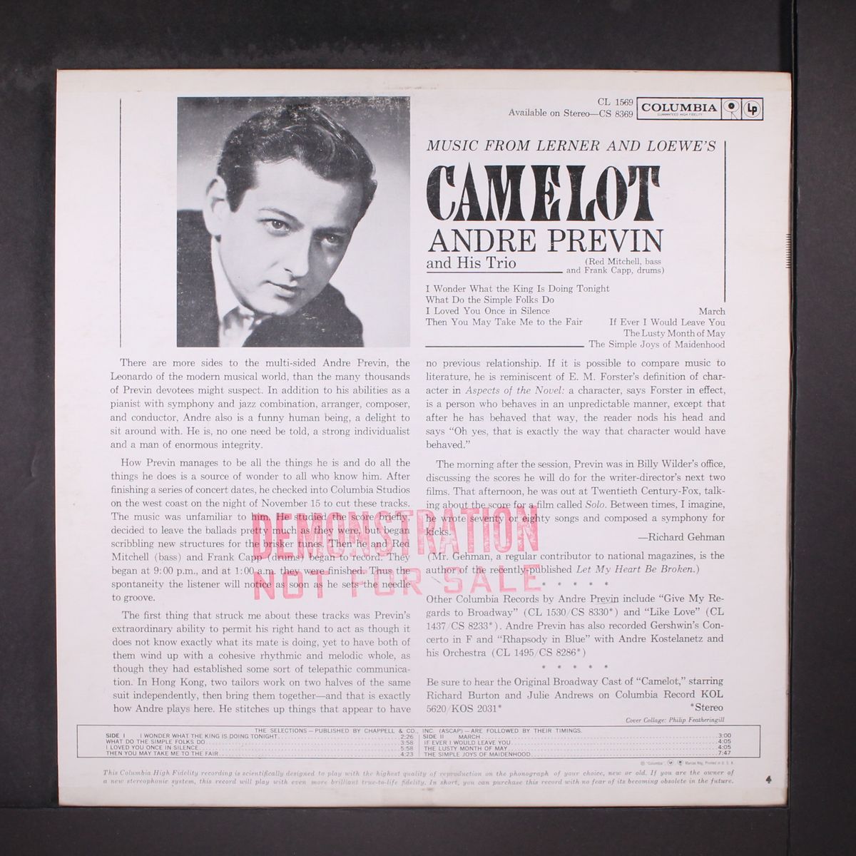 camelot by ANDRE PREVIN