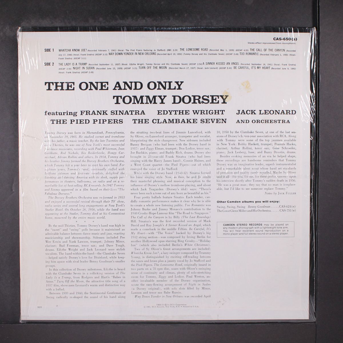 the one and only by TOMMY DORSEY