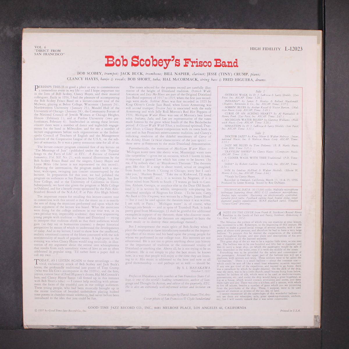 direct from san francisco by BOB SCOBEY