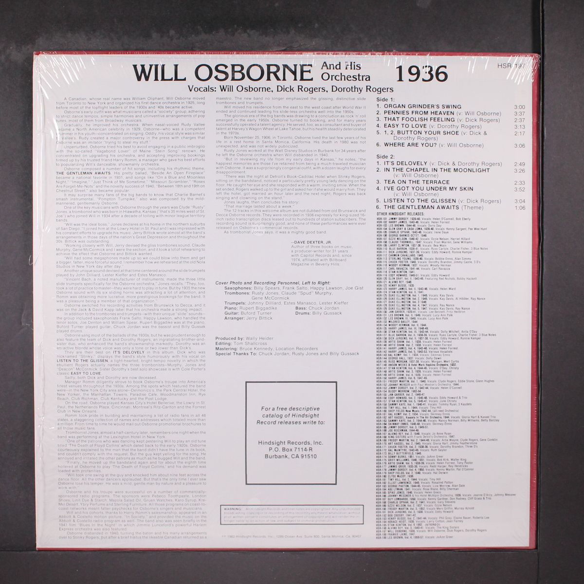 1936 by WILL OSBORNE