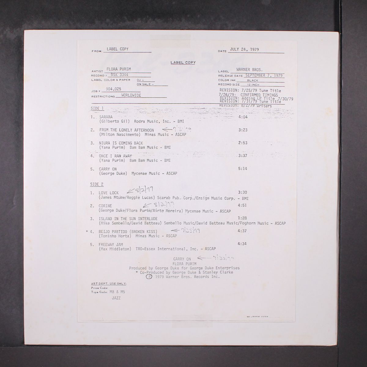 carry on by FLORA PURIM