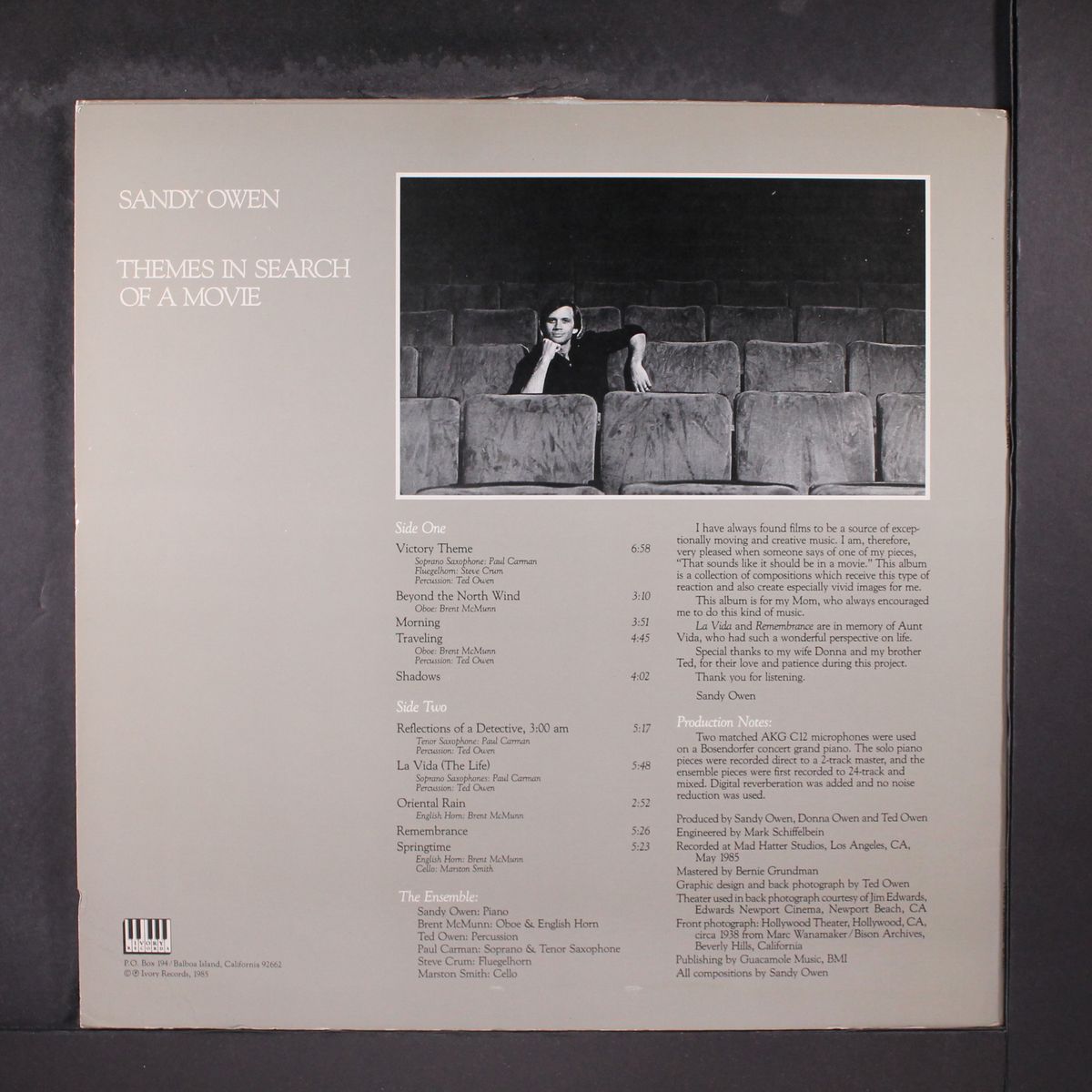 themes in search of a movie by SANDY OWEN