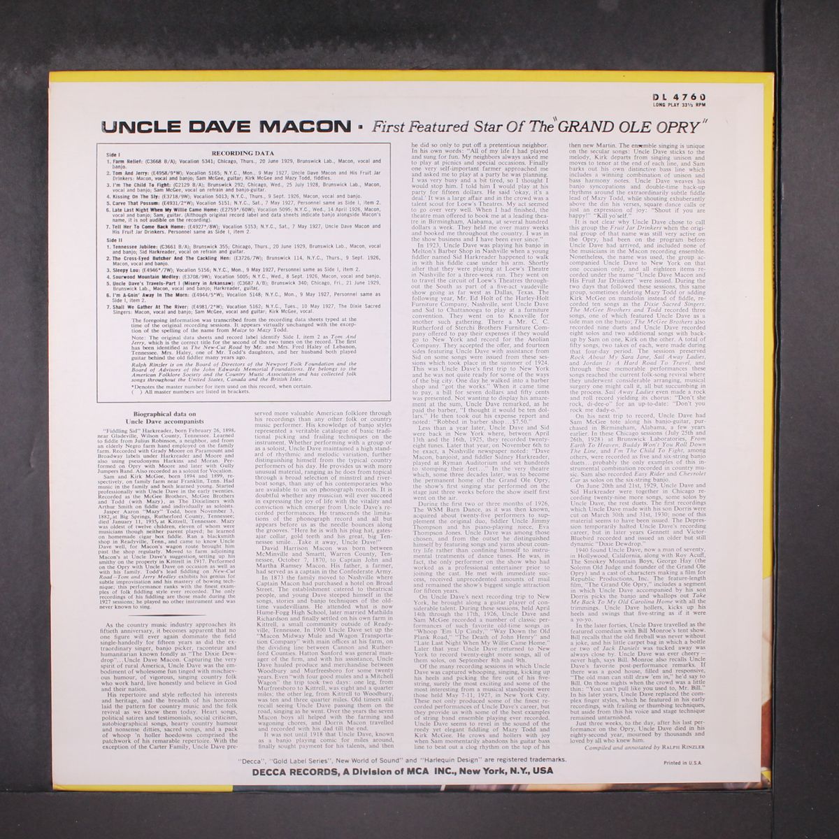 uncle dave macon by UNCLE DAVE MACON