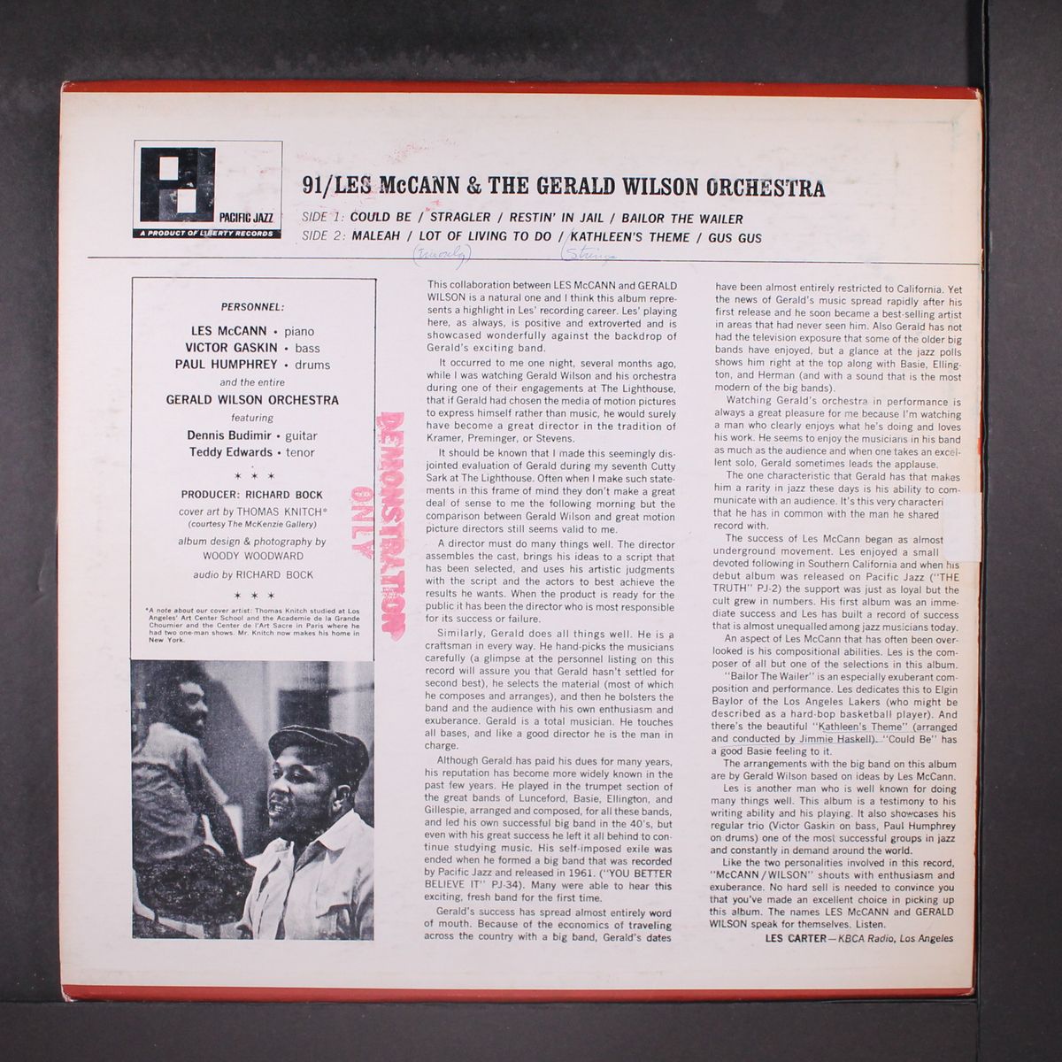 and the gerald wilson orchestra by LES MCCANN