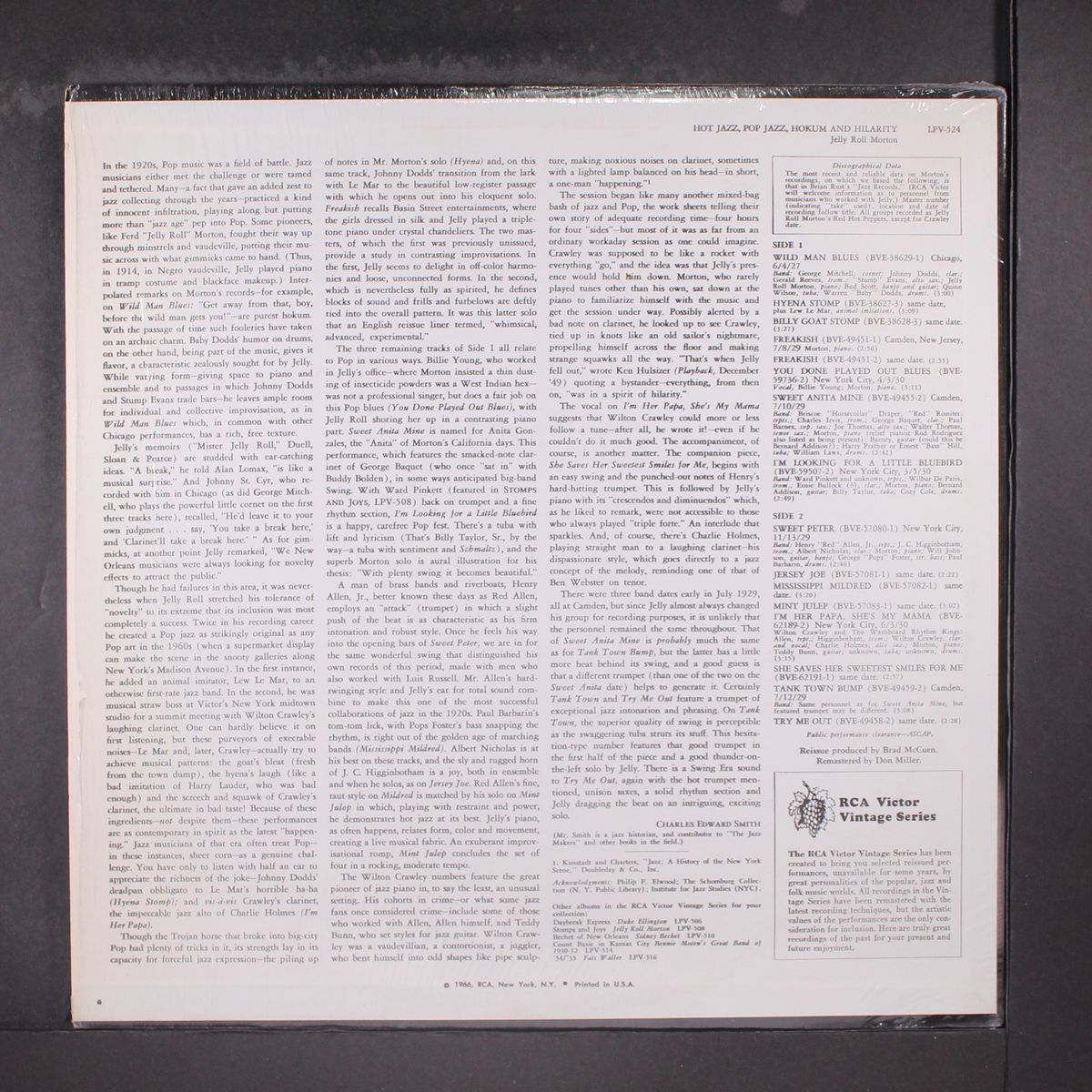 hot jazz, pop jazz, hokum & hilarity by JELLY ROLL MORTON