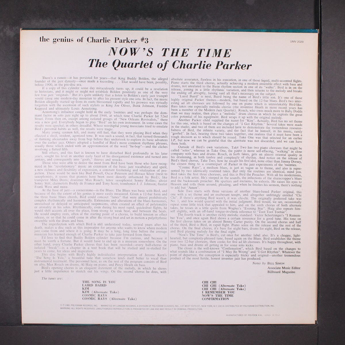now's the time by CHARLIE PARKER
