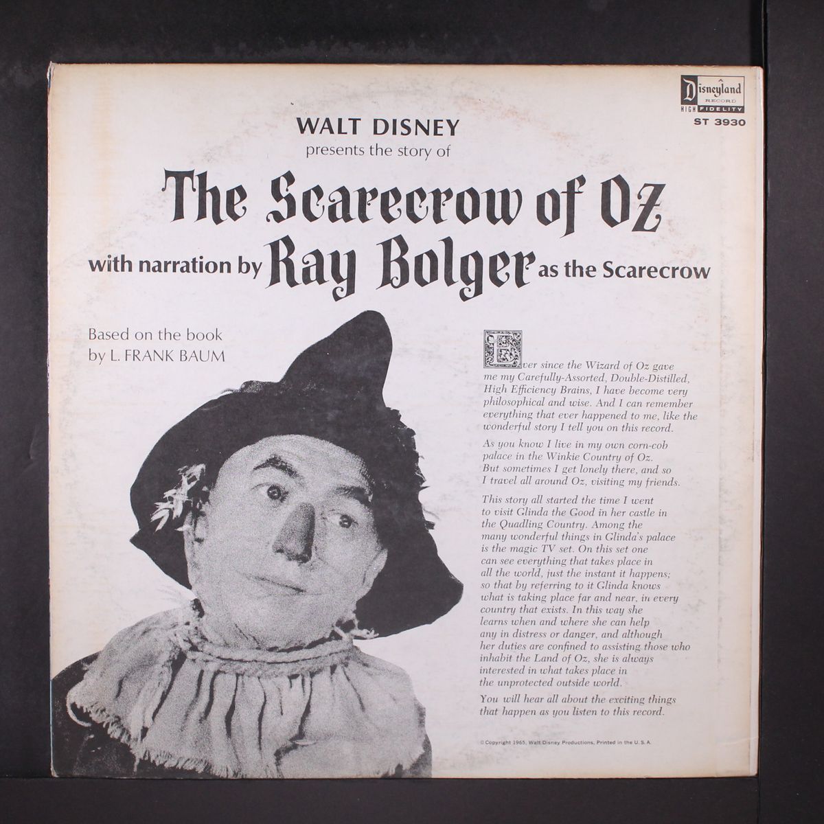 the scarecrow of oz by RAY BOLGER