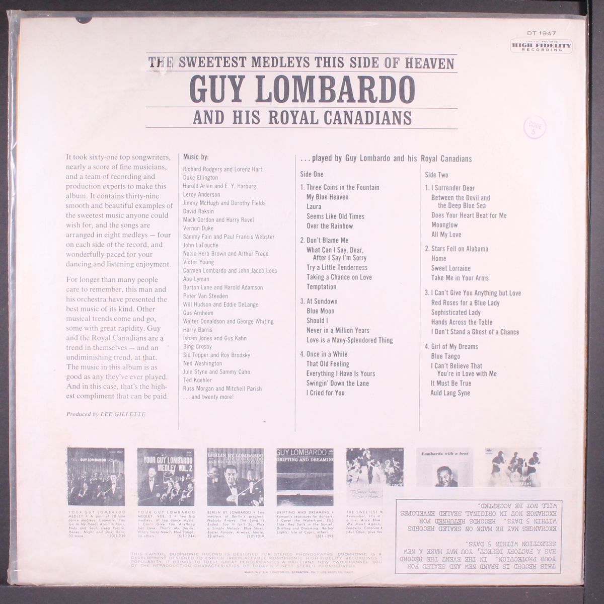 the sweetest medleys this side of heaven by GUY LOMBARDO