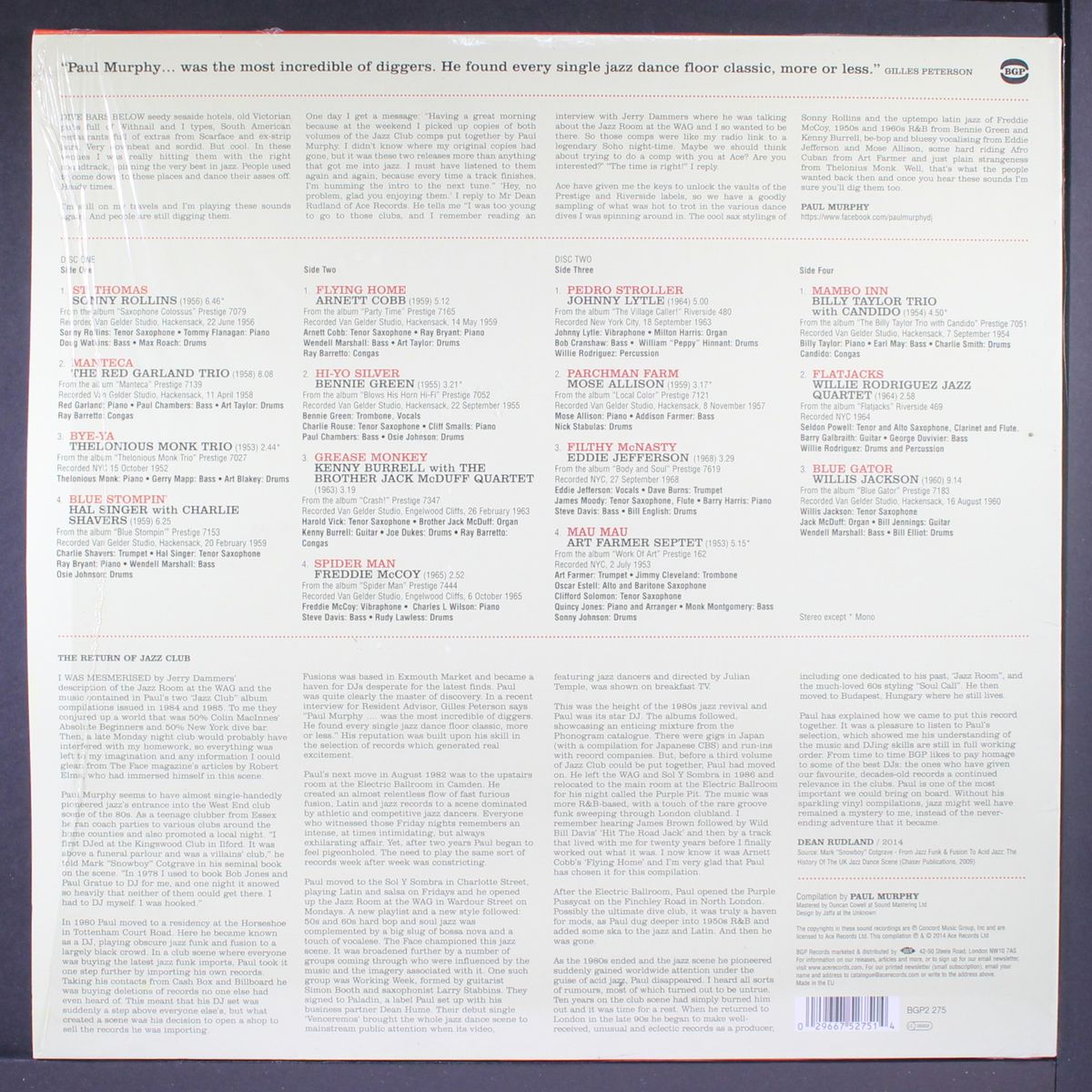 paul murphy presents the return of the jazz club: dancefloor classics by VARIOUS