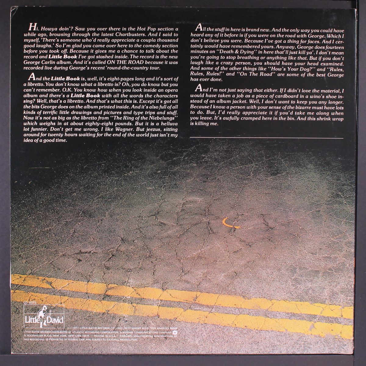 on the road by GEORGE CARLIN