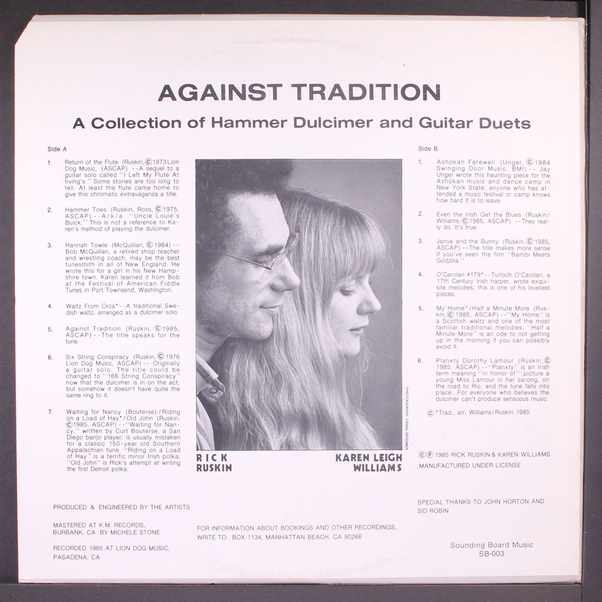 against tradition by RICK RUSKIN & KAREN LEIGH WILLIAMS