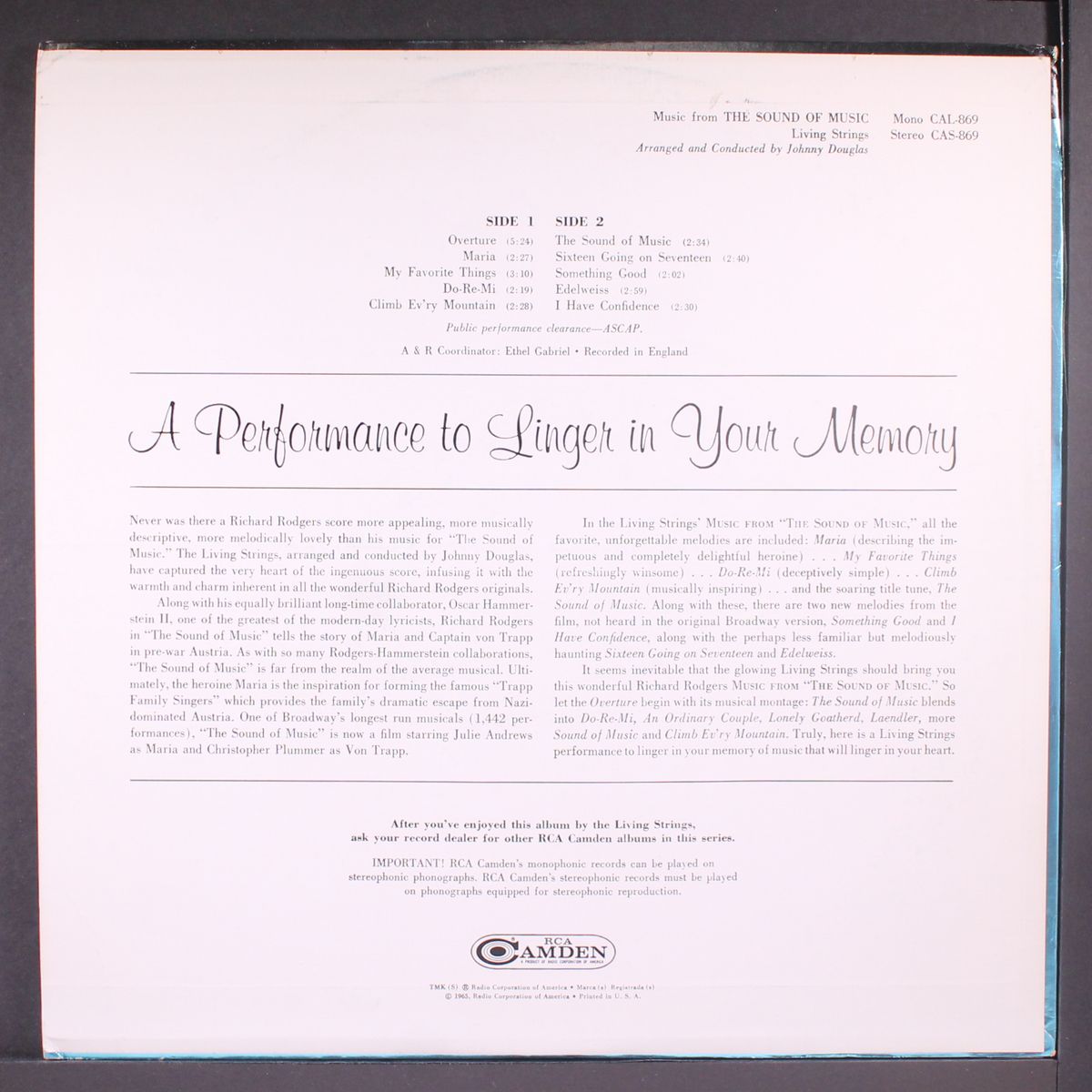 music from the sound of music by LIVING STRINGS