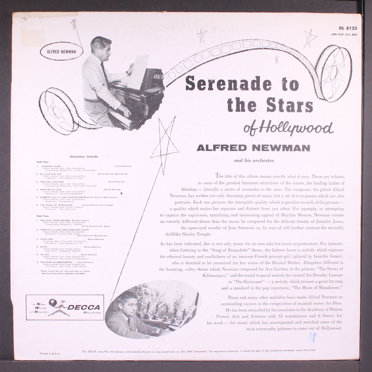 serenade to the stars of hollywood by ALFRED NEWMAN