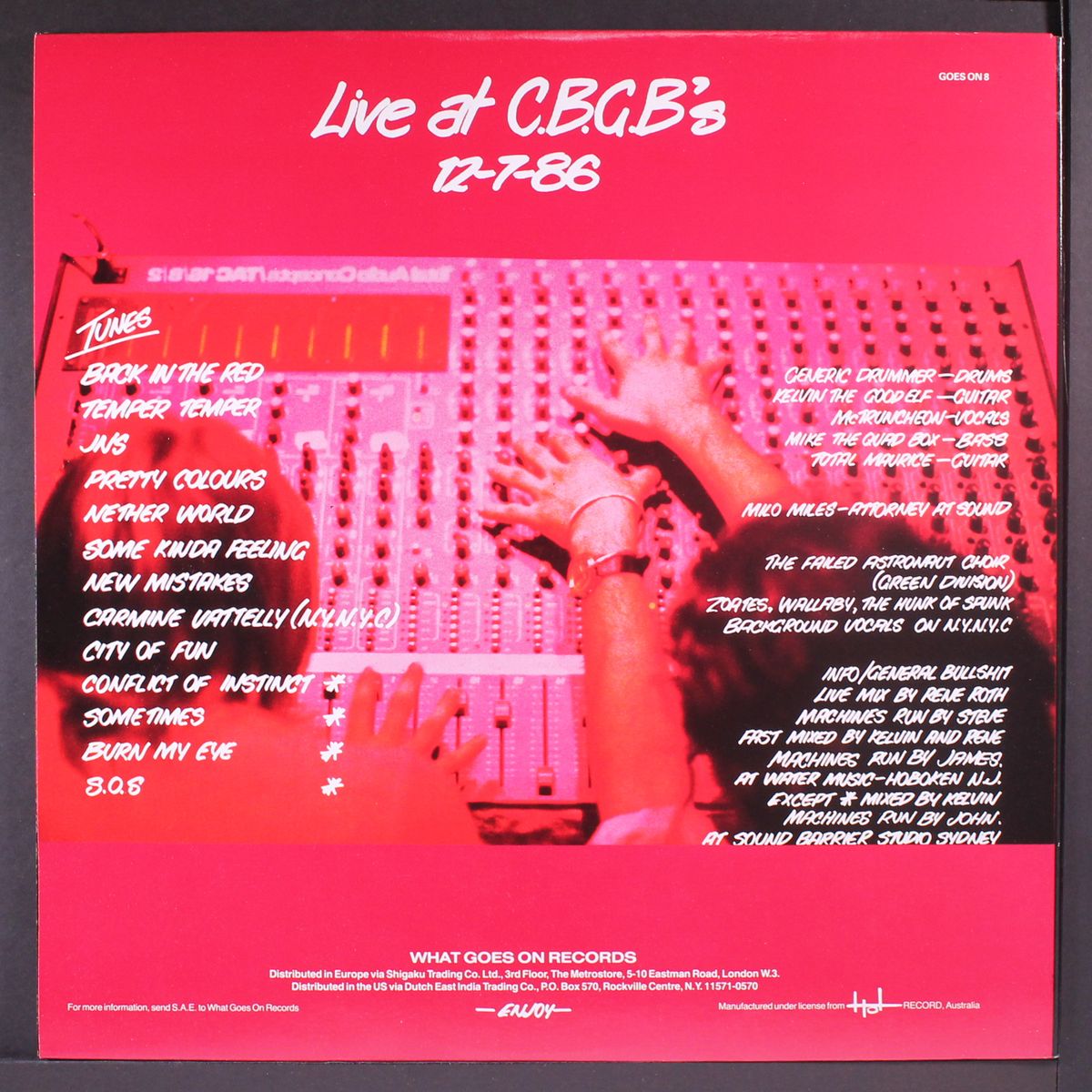 kiss kiss bang bang by CELIBATE RIFLES