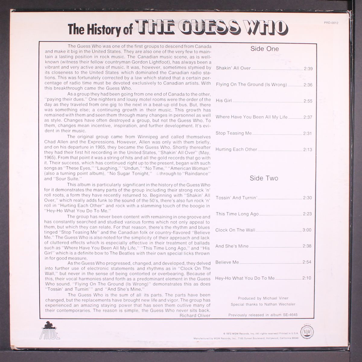 the history of by GUESS WHO