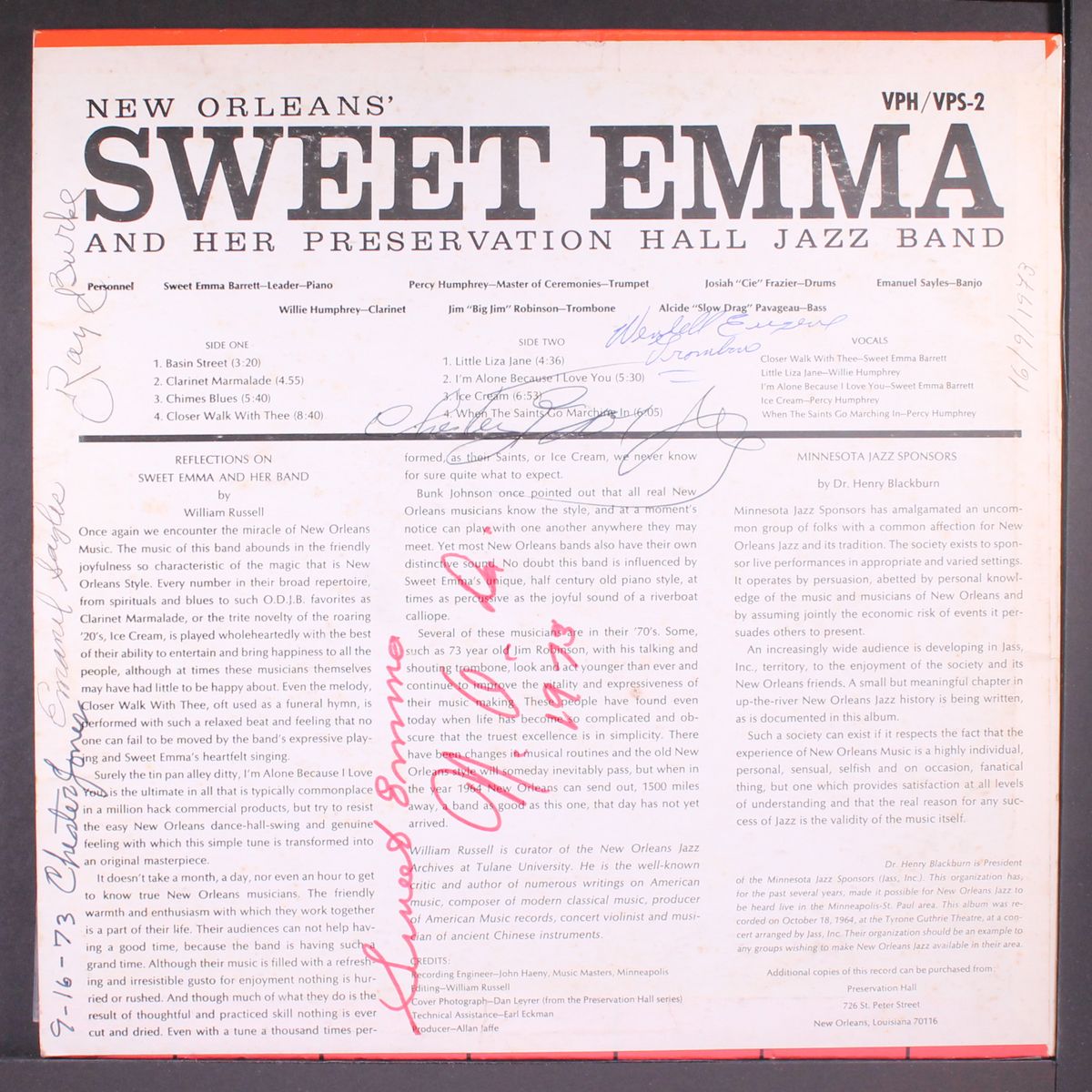 and her preservation hall jazz band by SWEET EMMA