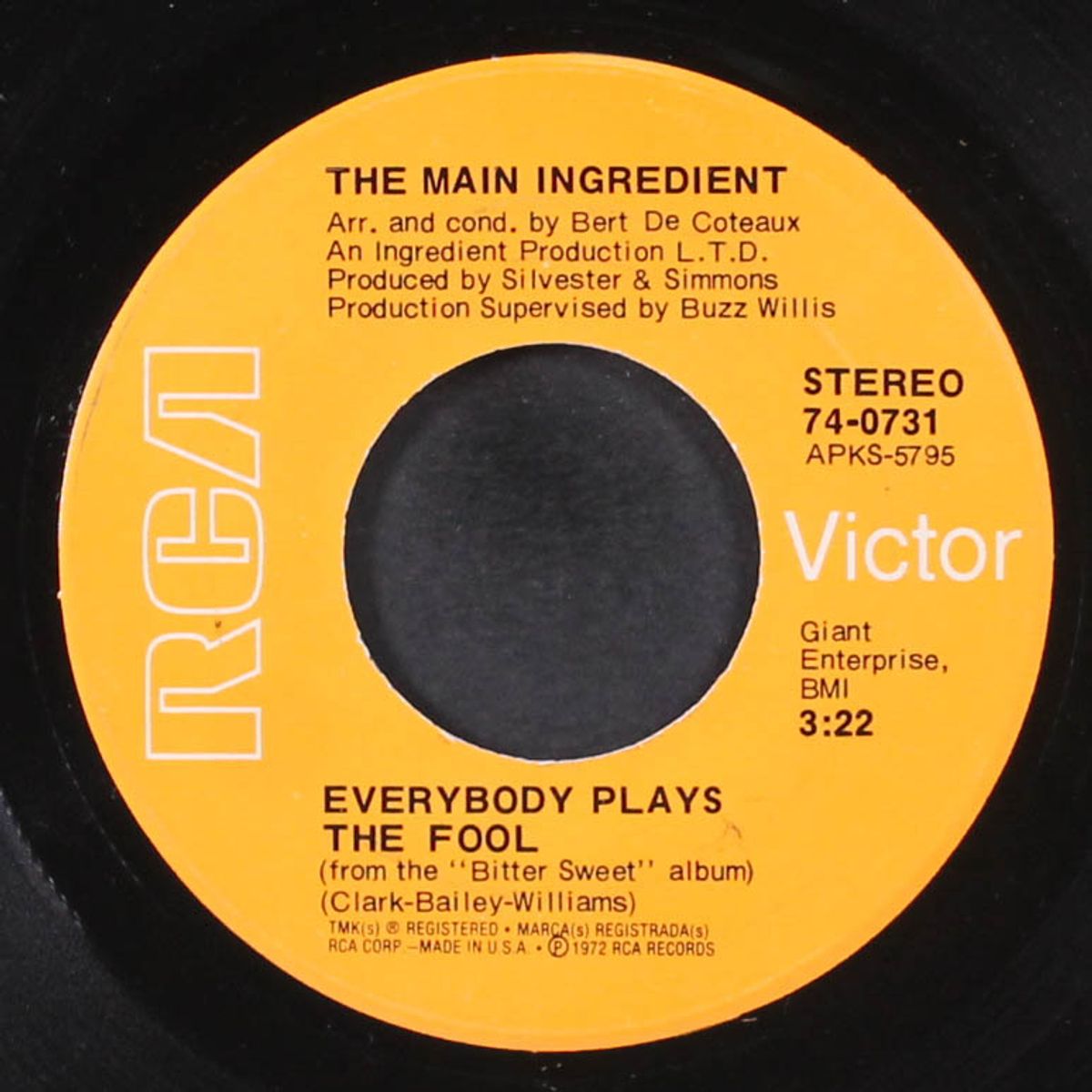 everybody plays the fool / who can i turn to by MAIN INGREDIENT