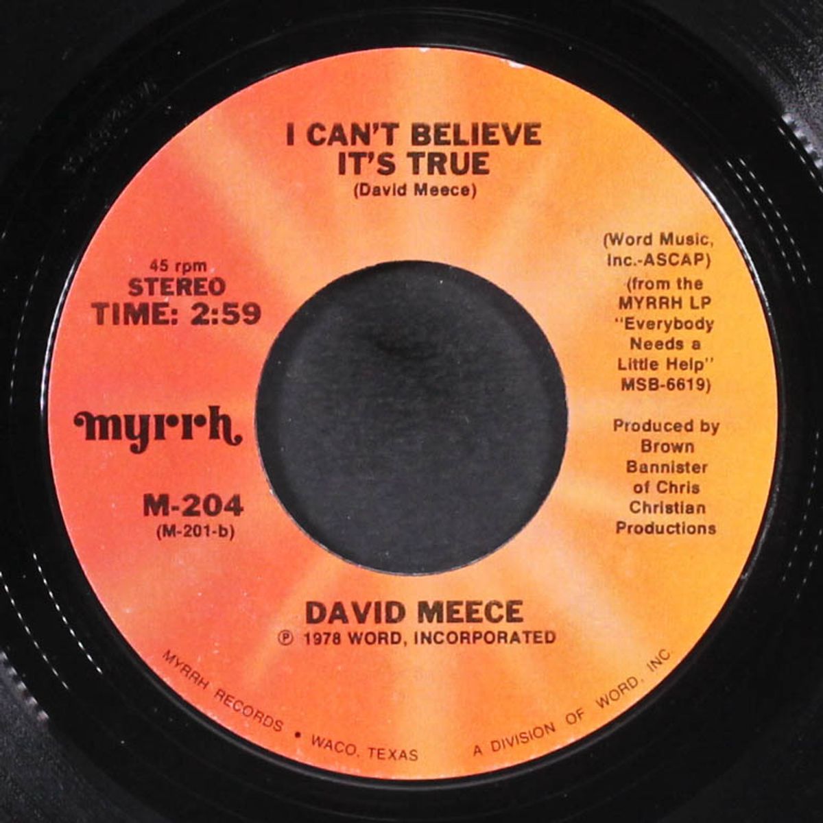 everybody needs a little help by DAVID MEECE