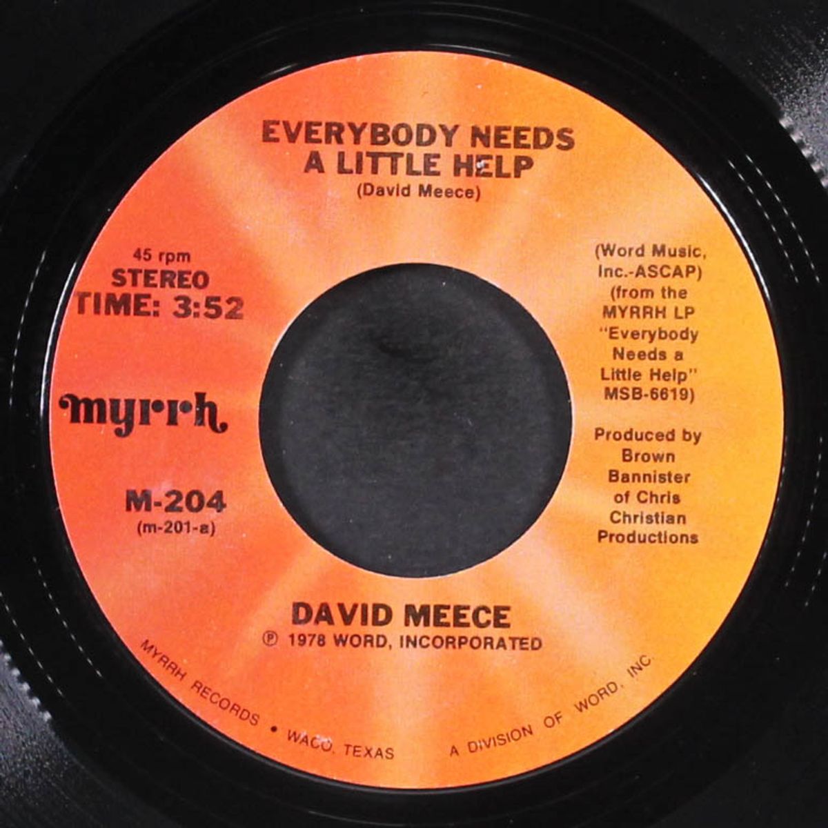everybody needs a little help by DAVID MEECE