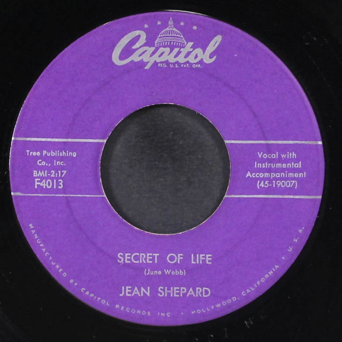 he's my baby / secret of life by JEAN SHEPARD
